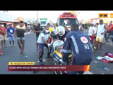 Colisão entre veículos termina com casal gravemente ferido 23 07 2021
