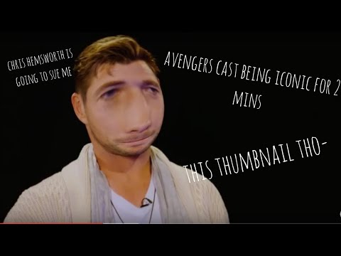 the avengers cast being iconic for 2 minutes.