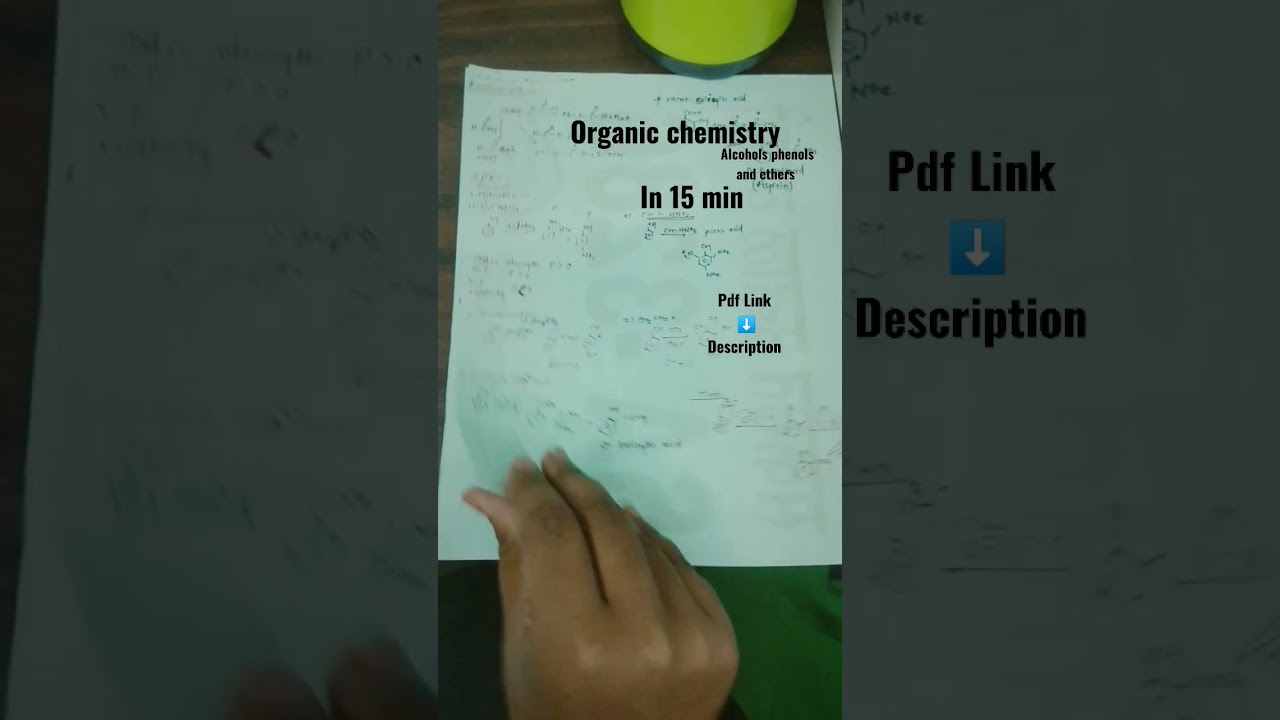 Alcohols phenols and ethers class 12th chemistry #chemistry #organicchem #neet #study