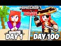 I Survived 100 Days As A PIRATE In Hardcore Minecraft