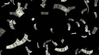 Dollars Money Falling Free Background 4K Animation