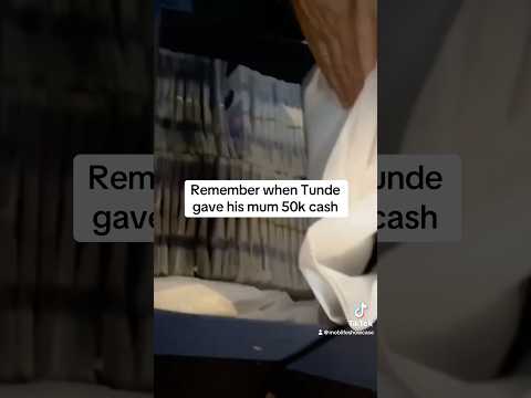 Throwback To Tunde Giving His Mum 50k Cash 💰😱