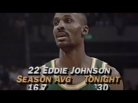 Eddie Johnson Sonics 33pts vs Blazers (1991 Playoffs)