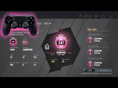 Becoming a Shadow Legacy Controller Champion: PS4 Ranked Highlights - Rainbow Six Siege Console