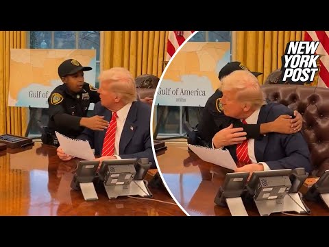 Heartfelt moment as cancer survivor DJ Daniel gives Trump a 'big hug'
