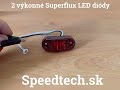 Obrysové LED svetlo 12V / 24V - červené 2x LED / oválne / ECE R7 (65x28x18mm) - Video Youtube