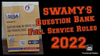 Swamy Question Book on Service Rules and Financial Rules ( MCQs) / Latest Edition 2022 /AAO/SAS exam