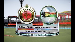 IPL 2013 - Royal Challengers Bangalore V Pune Warriors India highlights | Match 31 | DBC 17 Gameplay