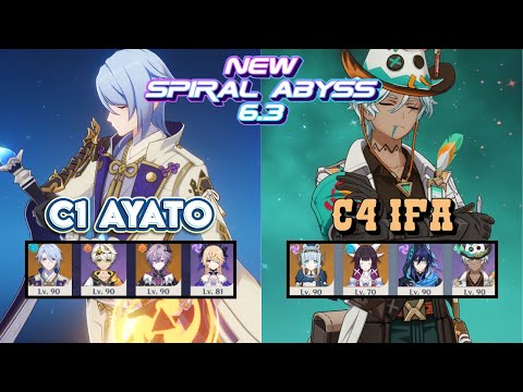 C1 AYATO SOUP & C4 IFA LUNAR-CHARGE COLUMBINA | GENSHIN IMPACT 6.3 SPIRAL ABYSS LUNA 4 FLOOR 12 36⭐