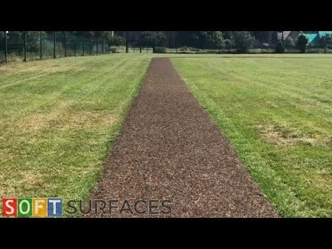 Rubber Mulch Daily Mile Track Installation in Brighouse, West Yorkshire | Daily Mile Track Install
