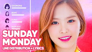 Apink - Sunday Monday (Line Distribution + Lyrics Color Coded) PATREON REQUESTED