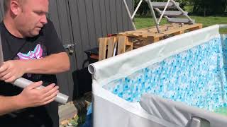 Easy way to empty a Bestway above ground vinyl pool at the end of summer