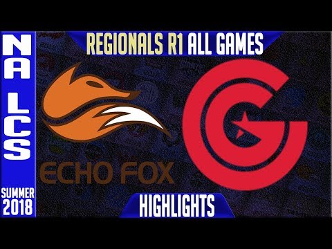 FOX vs CG Highlights ALL GAMES | NA LCS Regional's Round 1 Summer 2018 | Echo Fox vs Clutch Gaming