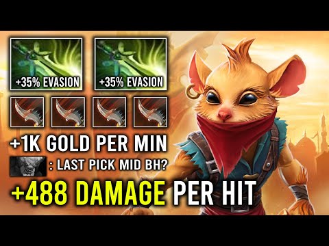 NEW OP MID BOUNTY +488 Damage Per Hit Butterfly 1K GPM Hyper Carry Bounty Hunter Dota 2