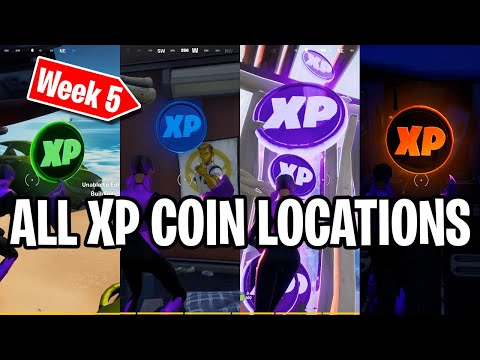 Fortnite Week 5 *ALL* XP Coin Locations!! (C2S4)