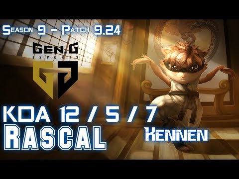 Gen Rascal KENNEN vs CASSIOPEIA Top - Patch 9.24 KR Ranked