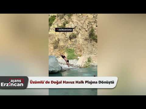 Üzümlü’de Doğal Havuz Halk Plajına Dönüştü