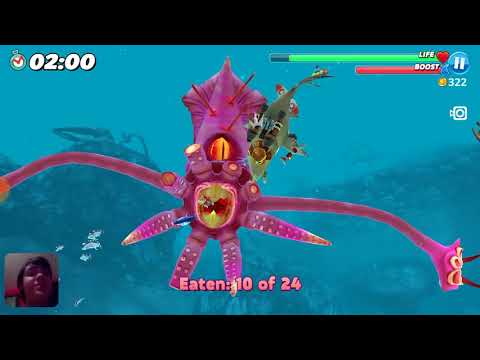 MEGALODON VS. COLOSSAL SQUID | Hungry Shark World Pt. 27