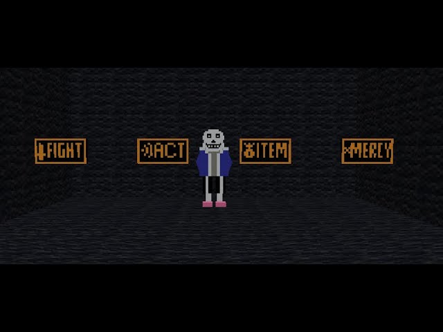 Download map Undertale Sans Fight for Minecraft Bedrock Edition