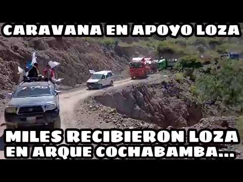 LEONARDO LOZA LLEGA EN CARAVANA HACIA EL SECTOR DE ARQUE DONDE AGRADECE EL RESPALDO..