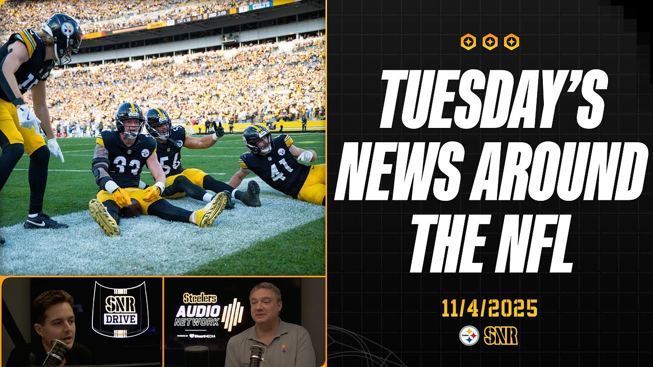 Tuesday's News Around the NFL, Tomlin's Press Conference | SNR Drive (Nov. 4) | Pittsburgh Steelers