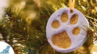 Dog Christmas Ornaments- Paw Print Keepsake