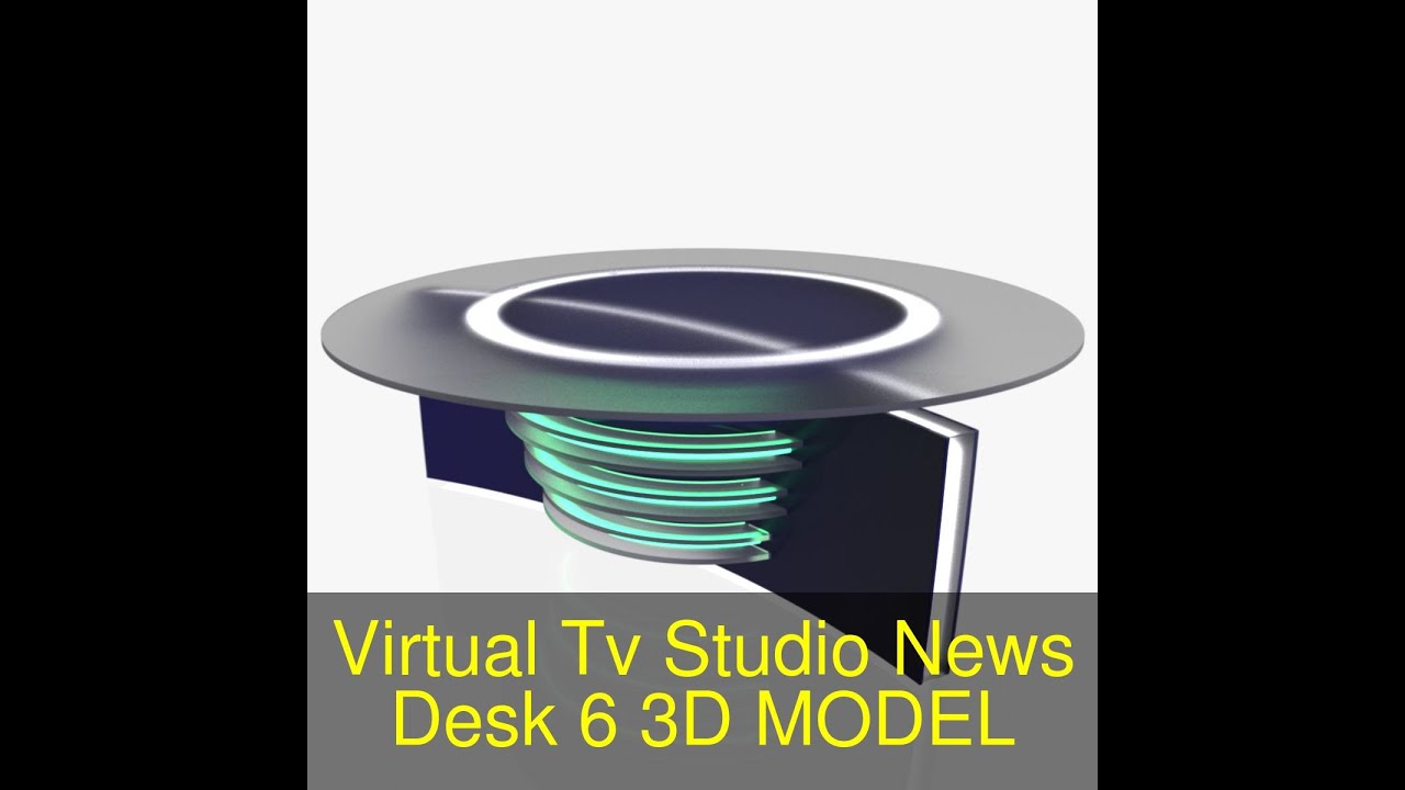 3D Model of Virtual Tv Studio News Desk 6 Review