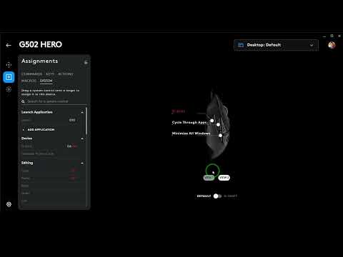 Logitech G Hub Software G502 Hero Button Customization Tutorial & G Shift Feature