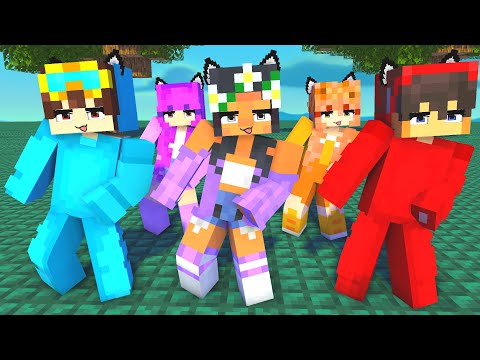 APHMAU FRIENDS SIMPLE DIMPLE COUPLE DANCE NICO, CASH, ZOEY, MIA - MINECRAFT ANIMATION #shorts