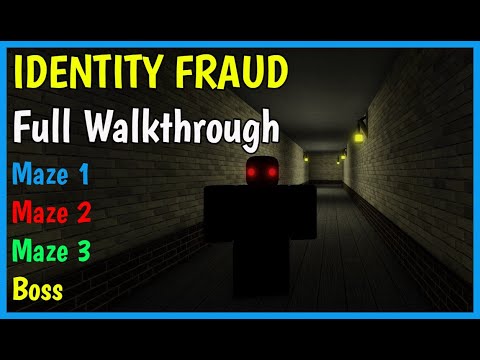 Roblox IDENTITY FRAUD Full WALKTHROUGH [ Maze 1, Maze 2, Maze 3 and Boss ] 2025