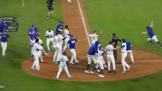このシーン、何度見ても泣ける‼️山本由伸選手がクローザーで登場を覚悟の瞬間、フレディがホームラン‼️寸前のところで回避．18回の死闘に決着。優勝の時より喜ぶ大谷翔平選手。#ohtani #yoshi