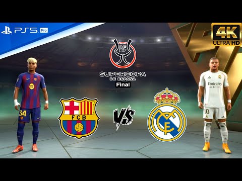 FC 26 - Real Madrid Vs Barcelona Ft. Mbappe, Yamal | Supercopa de Espana Final 2026 [PS5™Pro 4K60]