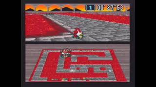 Super Mario Kart (NTSC) Time Trial : Bowser Castle 2 (BC2) - 1'37"69 NBT (World Record)