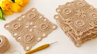 ⭐️A Unique and Incredibly Beautiful Crochet Square Motif⭐️Pattern Tutorial for All Projects