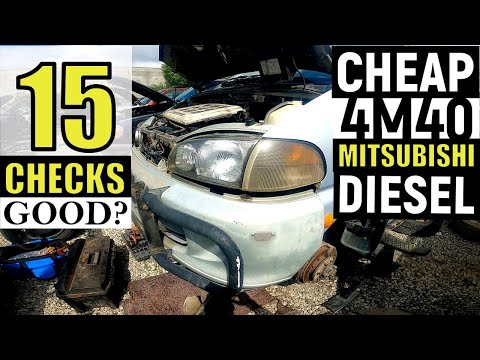 HOW TO CONFIRM JUNK YARD MITSUBISHI 4M40 DIESEL ENGINE IS GOOD | 15 EASY CHECKS | MITSUBISHI DELICA