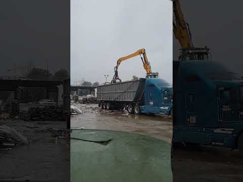 Primitive compaction system works great #metal #recycling #junklife #vancouver #bc #fyp #explore