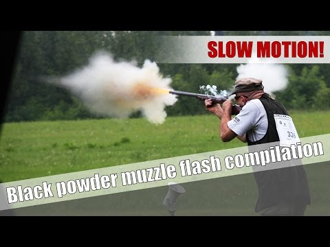 Slow motion black powder muzzle flash compilation - MLAIC World Championships