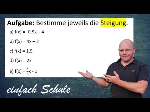 Lineare Funktion: Steigung aus Funktionsgleichung ablesen | einfach erklärt mit Beispielen