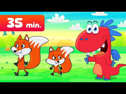 MIX Idą Lisy Dwa ❤️ Piosenki dla dzieci - Smok Edzio - TELEDYSKI dla dzieci