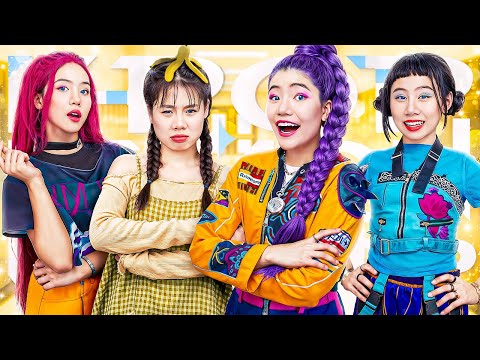 First Day Of Baby Doll In Kpop Demon Hunters School! Poor Baby Doll Saved Huntrix From Saja Boy