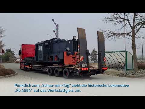 Offizieller Startschuss für die „SCHAU REIN! - Woche auf dem Betriebshof der Länderbahn in Neumark.