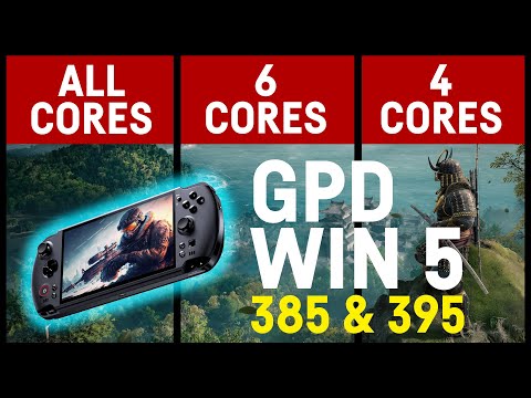 16/8 vs. 6 vs. 4 Cores on the GPD Win 5 gaming Handheld