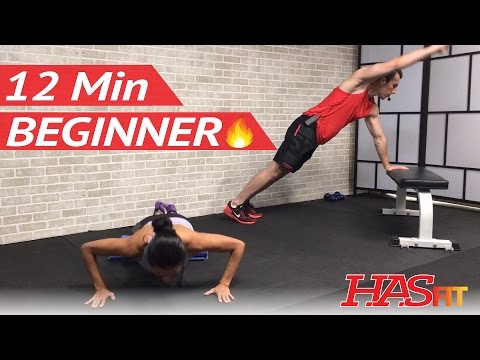 12 Min Beginner HIIT Workout without Equipment at Home - Easy Beginners Workout Routine Exercises