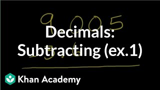 Subtracting Decimals