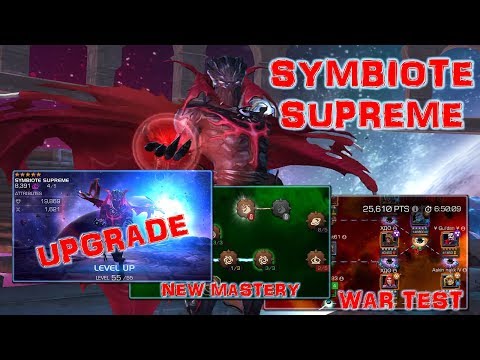 MCOC Symbiote Supreme: Upgrade To Rank 4 | New Mastery | War Test