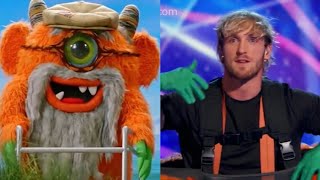 Logan paul is the grandpa Monster!!!masked singer | monster is unmasked video