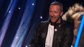 Chris Martin Inducts Peter Gabriel at the 2014 Rock &amp; Roll Hall of Fame Induction Ceremony