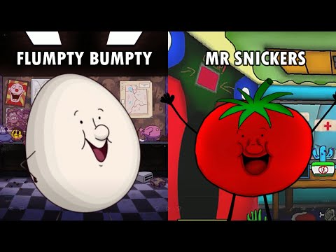 One Night at Flumpty's Vs One Night at Mr Snickers (Characters Comparison)