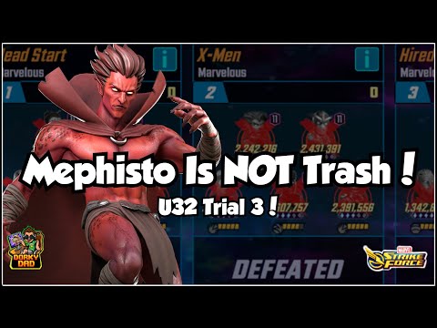 Mephisto Breaks U32 Defense Teams! | U32 Trail 3! | Marvel Strike Force | MSF