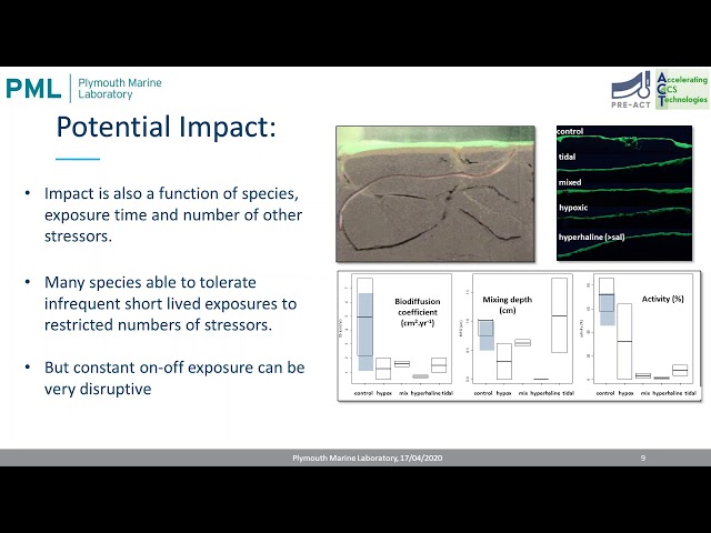 Pre-ACT Webinar #3 (17 April 2020) - Impact potential of hypersaline brines released into the marine environment as part of reservoir pressure management (Jerry Blackford and Marius Dewar, Plymouth Marine Laboratory)